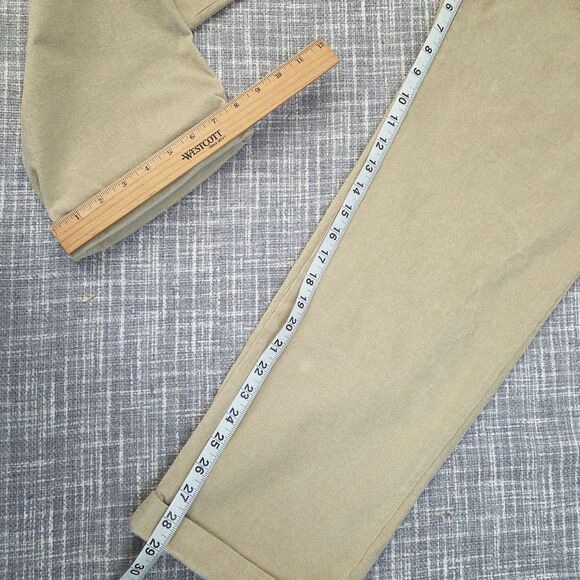 LRL Ralph Lauren Corduroy Pants Pleated Men's 38x30 (act 38x29) Camel Cuffed Hem - Picture 6 of 11